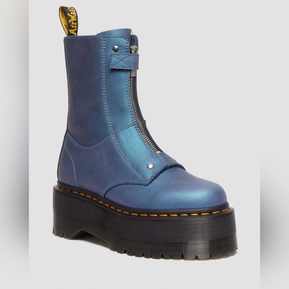Dr. Martens Blue Combat Boots Women 6 - Picture 5 of 11